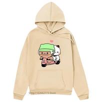 Cartoon Bubu and Dudu Hoodie Panda Bear Graphic Clothes Women Kawaii Print Sweatshirt Men Clothes Spring S