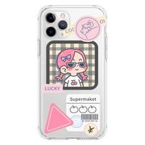 Compatible Apple 16Pro/Cute iPhone 11 Pro Max Case, Transparent Huawei Cartoon Design for XR/7/8 Plus iPhone XR