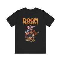 230 Gsm 100% Cotton Doom Troopers Snes Retro Style Cover Art Logo Unisex Jersey Short Sleeve Tee XXS juoda