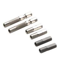 6pcs Hex Screwdriver Adapter Set Converts 6.35mm to 4mm for Efficient Tool Compatibility and Multiple Use for Bit Drill
