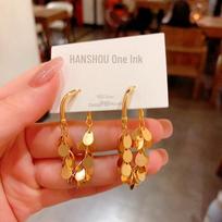 2025 Hong Kong Light Luxury Tassel Earrings: Retro, High-End, Trendy, Cold Style