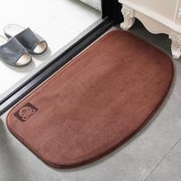 Non-Slip Absorbent Semicircle Bathroom Floor Mats 38*58 cm