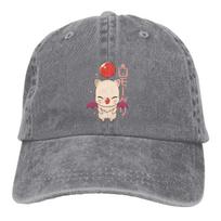 Moogle Kupo Baseball Cap Men Cowboy Hats Women Visor Protection Snapback Final Fantasy Cid Game Caps Adjustable kamufliažas