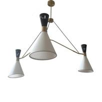 3-Arm Mid-Century Modern Sputnik Chandelier with Shades Hanging Ceiling Light for Dining Room, Kitchen, Living Room, Bedroom Unique
