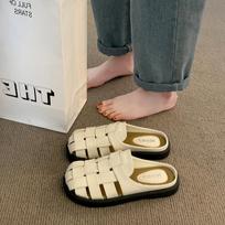 CRLAYDK Moteriški mediniai klumpės, muliai, batai, patogūs, elegantiški, uždari pirštai, sandalai, vasariniai, kasdieniai, įsispiriami, šlepetės, paplūdimio šlepetės 35