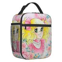 Candy Candy Candice Izoliuotas pietų krepšys moterims Nešiojamas Japonijos Anime Manga Šaldytuvas Terminis Bento dėžutė Vaikams Mokykla Vaikai 26x21x11CM smėlis