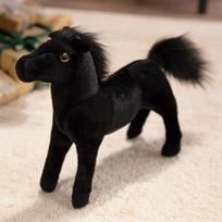Cute Pony Simulated Sweat Blood Horse Doll Plush Toy Rag Doll Foal Doll Birthday Gift for Girls 28*32cm