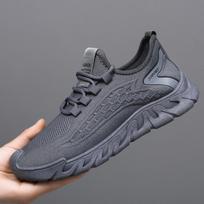 Nauji vasariniai kvėpuojantys vyriški batai, fly-woven tinklelis, plonu minkštu padu sportiniai bateliai, gamintojai, vietoje, patogūs bėgimo bateliai 39 pilka spalva