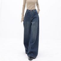 Loose Wide-leg Jeans for Women's Spring New Large Size Loose Fat Mm Straight Floor Trousers S