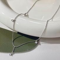 Galaxy gives you necklace light luxury niche water drop tassel temperament collarbone chain year ring gray