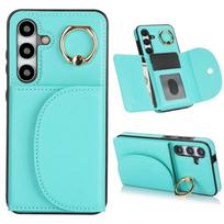 Žiedo laikiklio kortelių piniginės dėklas, skirtas Samsung Galaxy S21 S23 FE S22 S24 Ultra Plus A54 A53 A52S A52 A73 A72 A15 A14 A13 5G A71 A51 4G Galaxy S21 Plus white