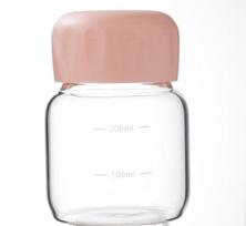 300ML Maži Stikliniai Vandens Buteliukai su Dangteliu Nešiojami Mieli Mini Cilindriniai Vientisos Spalvos Neleidžiantys Vandens Puodeliai Studentų Gėrimo Butelis 150ml rožinė