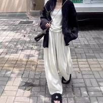 Women's Wide-leg Pants In Autumn and Winter New Style Lazy Style Loose Yamamoto Pants Slim and Draped Straight-leg Casual Pants S
