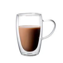 150ml/250ml/350ml Aukšto borosilikatinio dvigubų sienelių stiklo Kavos Skaidrūs Puodeliai Arbatos, Kavos, Sulčių gėrimui Namams, Mokyklai, Biurui 250ml