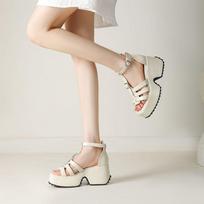 Krazing Pot Polyurethane Spring Summer Size 43 Size 42 Women Platform Women Ankle Straps Waterproof Sandals 35 dramblio kaulas