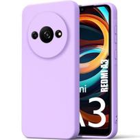 Case - E.F.CONNECTION - for Xiaomi Redmi A3 - Liquid Silicone - Matte Effect - Ultra Thin Purple