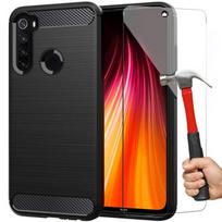 Protective Case for Redmi Note 8 (6.3 ) - E.F.CONNECTION - Traits Steel - Tempered Glass - Black