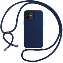 Case with Drawstring - for iPhone 12 Mini - Navy Blue - Soft Silicone - Shockproof - for Xiaomi Mixed