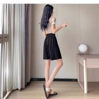 Drop Ice Silk Versatile Women's Five-point Wide-leg Pants Loose Casual High-waist Yamamoto Shorts New Summer Thin Quick-drying Pants S
