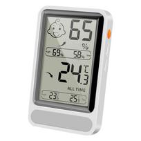 Temperature and Humidity Monitor Compact Digital Humidity Sensor Large Screen Automatic Backlight Hygrometer Wireless Baby Room