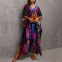 Ladies Loose Beach Cover Up Robe Vacation Sun Shirt Cover Up One Size