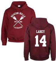 „Beacon Hills Lacrosse“ džemperis paaugliui McCall Stilinski Lahey Unisex megztinis L tamsiai raudona spalva