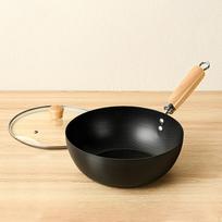Iron Stir Fry Pan Induction Cooker Kitchen Cookware Household No Coating Nonstick 18cm