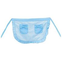 Yousheng Kitchen Apron with Double Pockets Ruffle Trimmed Half Apron Adjustable Ties Western Pastry Work Clothes Apron mėlyna