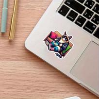Grumpy Cat Gamer Humor Sticker, Laptop Sticker, Durable for Laptop, Car, Luggage & More - Perfect for Teens, Adults, Creative Decor & Gifting 5PC
