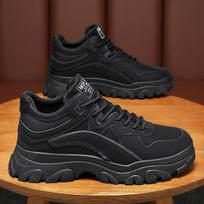 Men's Shoes New Breathable Labor protection with Thick Sole Non-slip Cargo Shoes Casual Daddy Shoes 40