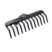 KADAX Metal Rake For Grass Leaves Without Handle Unframed Solid 12 tines