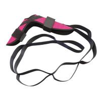 Yoga Stretching Strap with Loop Adjustable Foot Calf Stretcher Band Men Women rožinė
