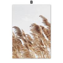 Liūtas Žirafa Dramblys Nendrės Rudens Pieva Ežeras Sienų Menas Drobės Tapyba Plakatai ir Spaudiniai Sienų Paveikslai Svetainės Dekorui 21cm×30cm NoFrame white