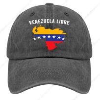 Venezuela Libre Venezuela Map 7 Stars Flag Baseball Cap Funny Hat Pigment Black Custom Hat Gifts for Mom Hiking Hats Adjustable