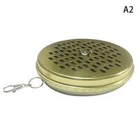 Outdoor Portable Fishing Mosquito Tray Metal Mosquito Coil Holders Iron Incense Boxes With Hook Outdoor Mosquito Repellent Box