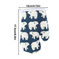 Cute printed Pattern Kids Oven Mitts Heat Resistant Cooking Mitts Anti Scald Baking Gloves Children's Kitchen Microwave Gloves
