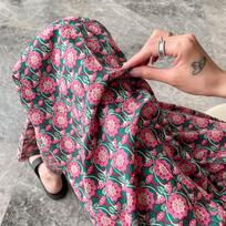 Summer New Flower Pants High Waist Wide Leg Pants Nine-point Mosquito-proof Casual Pants S black