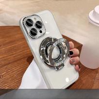 Applicable To Apple 15 Lens Film Mobile Phone Case Iphone14 Flash Powder Folding Invisible Bracket 13 Transparent 12 High-end Sense iphone 15