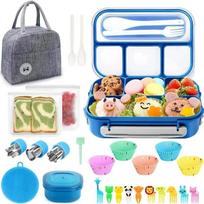 Lunch Box Bento Box Lunch Containers for Adult/Kid/Toddler 4 Compartment Bento Lunch Box Microwave Dishwasher Freezer Safe HP10-0090-1200ml-Pk juoda