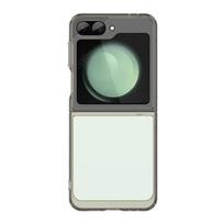 For Samsung Z Flip 6 Case Cover Samsung Galaxy Z Flip 6 Capas Phone Back Transparent Colour Clear Fundas Samsung Z Flip 6 Flip6 For Samsung Z Flip 6 skaidri juoda spalva
