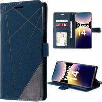 Case for Xiaomi Redmi Note 14 Pro 5G (not for 4G) Scratch Protection Elegant Leather Effect Navy Blue