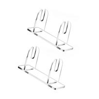 2/3Pcs Clear Acrylic Fan Display Stand Handheld Folding Fan Holder Storage Rack for Home Desktop Decors and Art Exhibits A white
