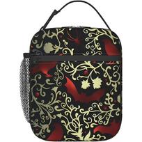 Ravens Spiders and Bats Lunch Bag Kids Lunch Bags Lunch Box Lunch Bag for Women Bento Tote Bag Insulated Lunch Container 26x21x11CM smėlis