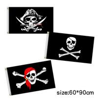 Helovino Jolly Roger baneris Skeletas Piratų vėliavos Girlianda Helovino vakarėliui Piratų vakarėlis