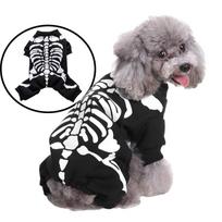 Naminių gyvūnų kaukolės skeletas megztinis Cosplay kostiumai Helovinui Kalėdoms Kostiumas Drabužiai šunims katėms Kostu M gray