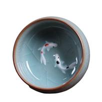 Crackle Auksinė Žuvelė Celadono Porcelianiniai Arbatos Puodeliai 60ml subtilus Longquan Arbatos Puodelis Dubenėlis patogus Kungfu Kininis arbatos puodelis Dovana