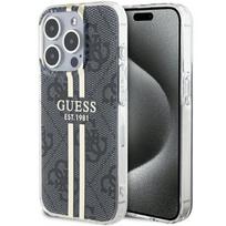 Guess Guhcp15Lh4Psegk Iphone 15 Pro 6.1 Czarny/Black Hardcase Iml 4G Złoty Pasek