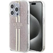 Guess Guhcp15Lh4Psegp Iphone 15 Pro 6.1 Różowy/Pink Hardcase Iml 4G Złoty Pasek