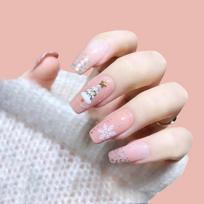 New Christmas Snowflake Series Manicure Finished Patch Fake Nail Set Wearing Nails