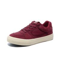 Niche design Hong Kong style canvas shoes men's spring new versatile casual burgundy ins men's shoes 39